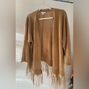 Knit Cardigan with Fringe with NY & Company